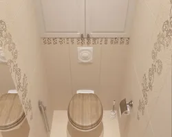 Panel evində ayrı hamam və tualetin dizaynı