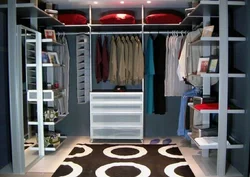 Interior design of a dressing room in an apartment