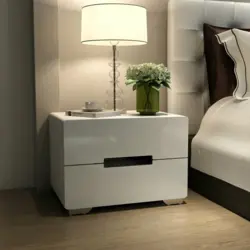 White bedroom stand photo