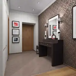Dark wallpaper in the hallway photo
