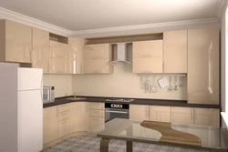 Kitchen interior white milky