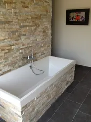 Artificial stone in the bathroom interior photo