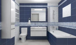 Blue Tiles For The Bathroom In The Interior