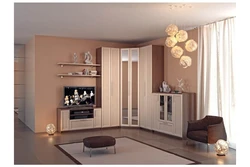 Walls With A Corner Wardrobe For The Living Room In A Modern Style Photo