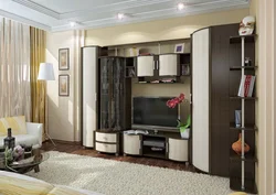 Walls With A Corner Wardrobe For The Living Room In A Modern Style Photo