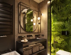 Bathroom design in eco style