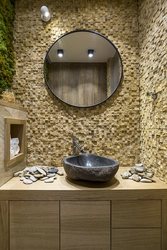 Bathroom design in eco style