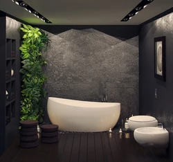 Bathroom design in eco style