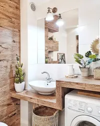 Bathroom design in eco style