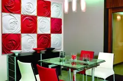 3д панели в интерьере кухни