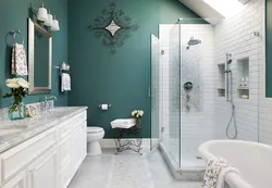 Bath design wall and floor color