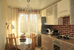 Kitchen design in a panel house for a one-room apartment