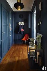 Hallway in blue tones photo