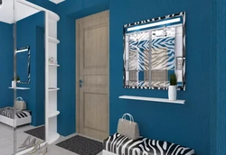 Hallway in blue tones photo