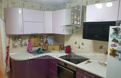 Kitchen design with a niche in a panel house