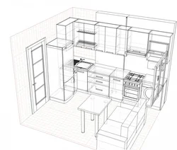 Panel evində niş ilə mətbəx dizaynı