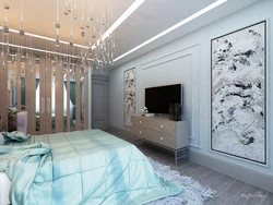 Bedroom wall design opposite the bed