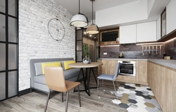 Loft oshxona 12 m² fotosurat