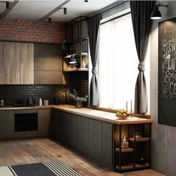 Loft kitchen 12 sq m photo