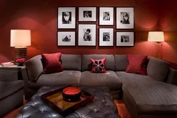 What colors goes with burgundy in a bedroom interior?