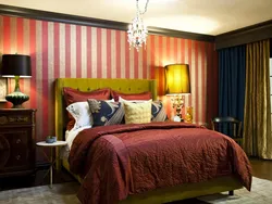 What colors goes with burgundy in a bedroom interior?