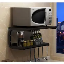Ас үй фотосындағы жақшадағы микротолқынды пеш