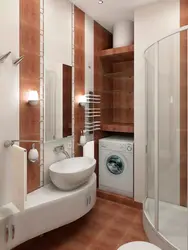 Interior with corner bath and washing machine