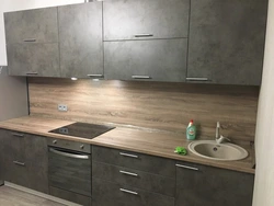 Corsica oak countertop in the kitchen interior