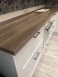 Corsica oak countertop in the kitchen interior