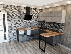 Corsica Oak Countertop In The Kitchen Interior