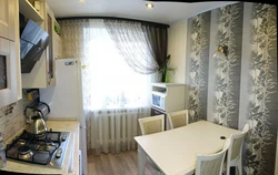 Interior Khrushchev kitchen wallpaper