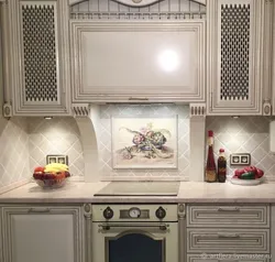 Kitchen apron made of tiles classic design