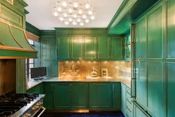 Green Countertop In The Kitchen Interior