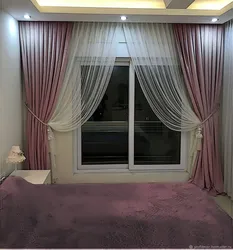 Curtains Design For The Bedroom With A Balcony Door Modern