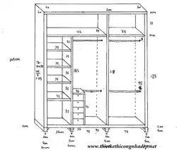 Built-in wardrobe in the hallway with your own hands, drawings and diagrams photos