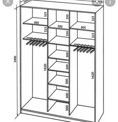 Built-In Wardrobe In The Hallway With Your Own Hands, Drawings And Diagrams Photos