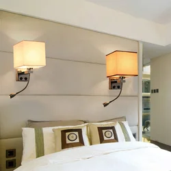 Modern wall sconces for the bedroom photo in the interior