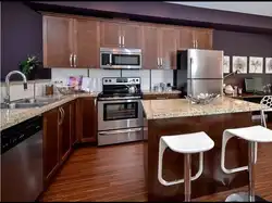 Brown kitchen what wallpaper photo