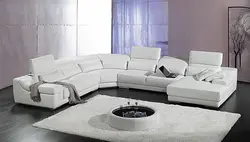 Corner sofa in the living room in a modern style large photo