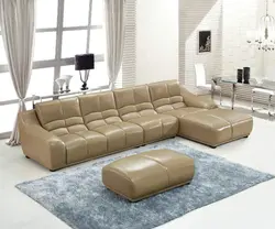 Corner sofa in the living room in a modern style large photo