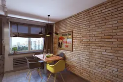 Bir kərpic mətbəx fotoşəkili qoyun