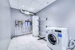 Bathroom design with boiler room