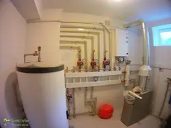 Bathroom design with boiler room
