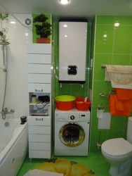 Bathroom design with boiler room