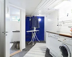 Bathroom design with boiler room