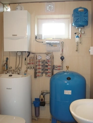Bathroom design with boiler room