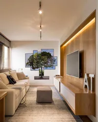 Narrow Living Room Furniture Photo