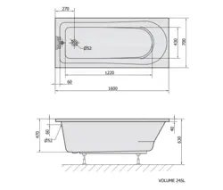 Dimensions of acrylic bathroom photo