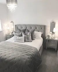 Bedroom Design With Gray Bed