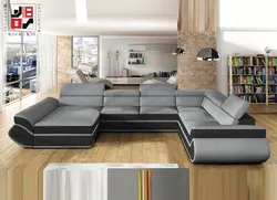 Corner sofas in the interior photo sleeping place